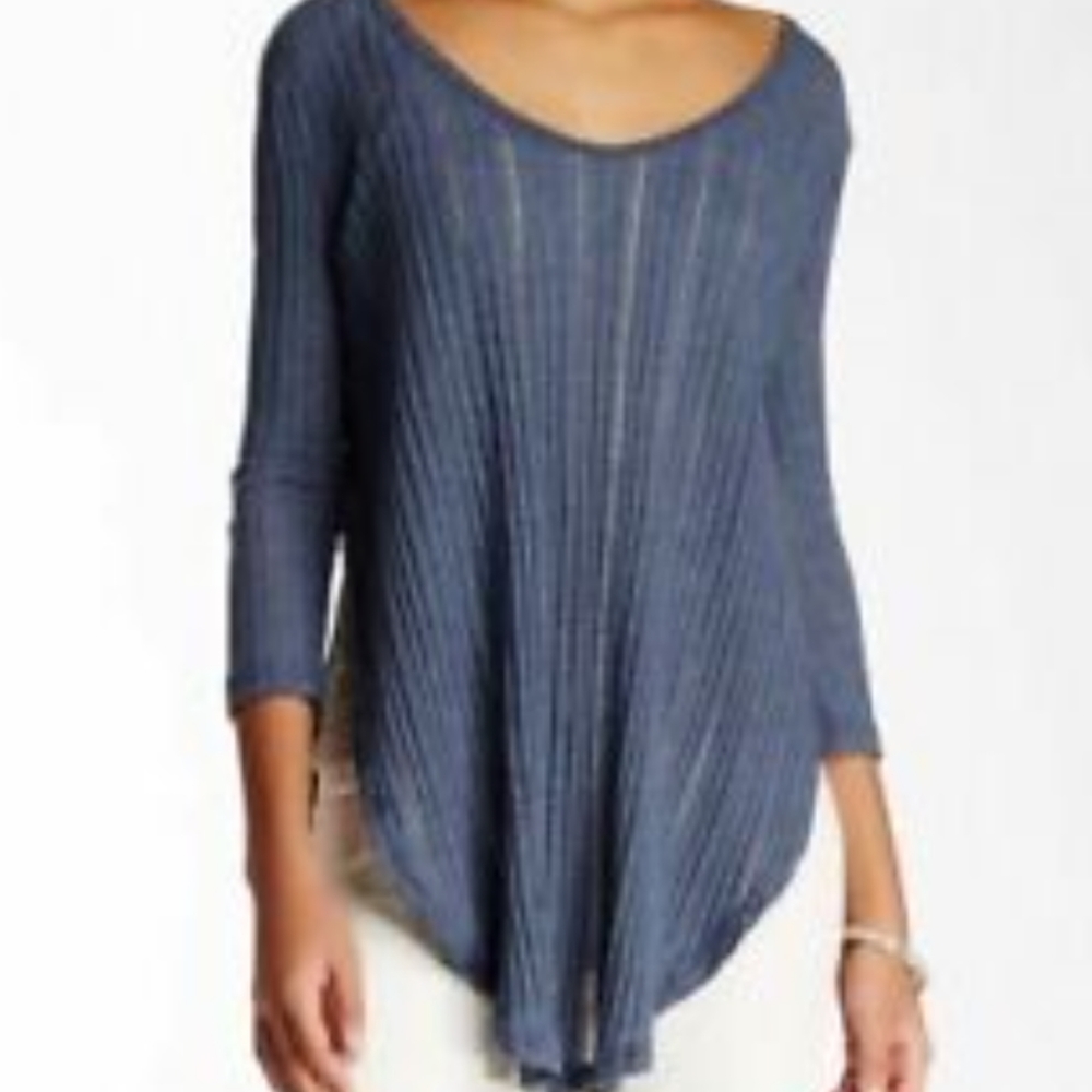 Free People Blue Tunic Top